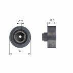 Обвідний ролик ременя ГРМ GATES POWERGRIP IDLER Обвідний ролик ременя ГРМ GATES POWERGRIP IDLER