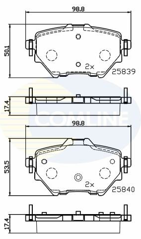 CBP32234 Comline - Гальмівні колодки до дисків