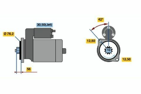 BOSCH VW Стартер Golf,Passat,Seat,Audi,Skoda