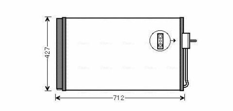 Радиатор кондиционера кондиционера CHEVROLET VOLT (2011) (AVA)