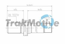 НаПіввісь передні прав. multivan t5 2.0 tdi 09-15, transporter t5 2.0 tdi 10-15