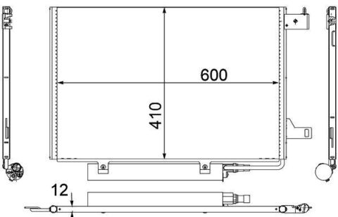 Радиатор кондиционера MB A-/B-CL. (W169/W245)