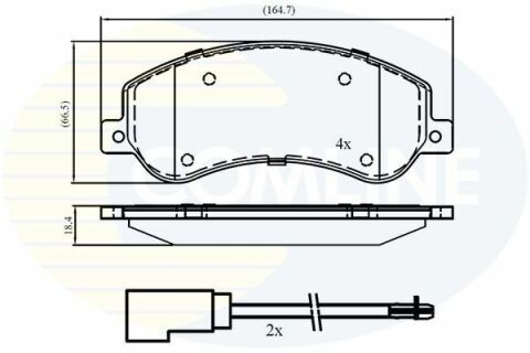 CBP21512 Comline - Гальмівні колодки до дисків