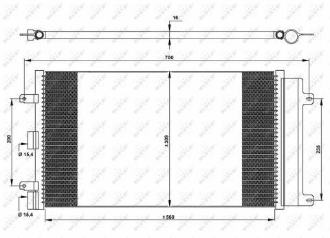 Радиатор кондиционера Fiat Doblo 1.4-1.6 01-