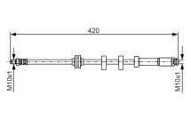 Шланг гальмівний передній Punto 93- правий FIAT