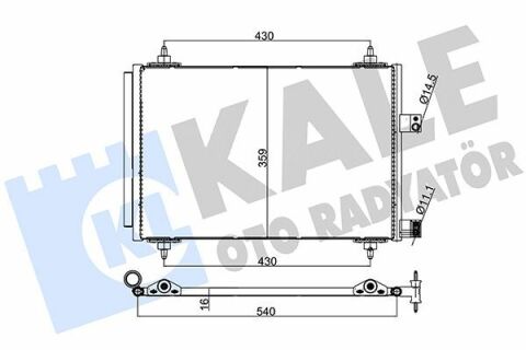 KALE CITROEN Радиатор кондиционера C5 II,III,Peugeot 407