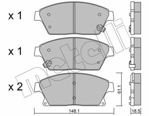 Колодки гальмівні (передні) Nissan Rogue 10-13/Chevrolet Cruze/Opel Astra 09-/Zafira C/Mokka 11-