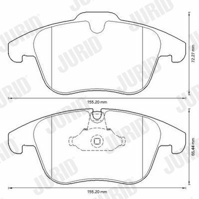 JURID CITROEN Гальмівні колодки передні C5 III 08-,Peugeot 407 04-,508 10-