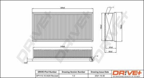 DP1110.10.0420 Drive+ - Фільтр повітря