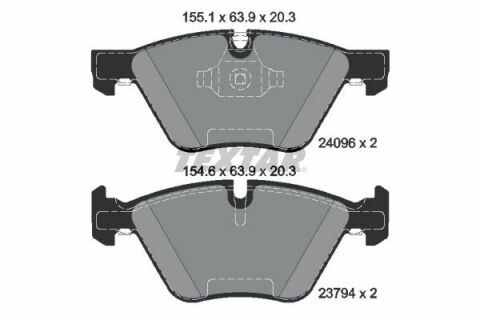 Колодки гальмівні (передні) BMW 1 (E81/E87)/ 3 (E90-93) 03- (Teves) Q+