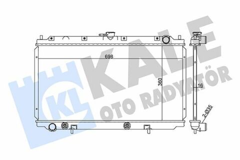 KALE NISSAN Радиатор охлаждения Primera 1.6/2.0 96-