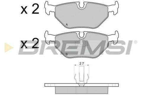 Тормозные колодки зад. BMW 5 (E39) 96-03