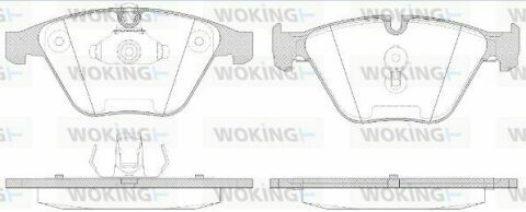 Тормозные колодки пер. BMW 5(E60)/7(E65) 02-10 (ATE) (155,1x68,5x20,3)