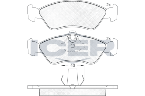 Колодки тормозные (передние) Opel Astra F 91-98/Kadett E 87-93/Vectra A/B 88-03