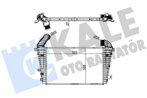 KALE OPEL Интеркулер Astra H 1.7CDTI 07-