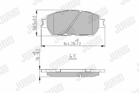 гальмівні колодки передніcamry,previa, lexus es 01-