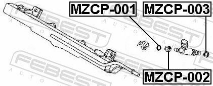 Кольцо резиновое топливной форсунки Mazda 2/3 03-14