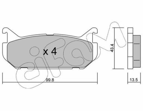 Тормозные колодки зад. Mazda 626 91-02 (akebono)