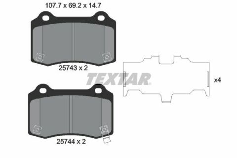 Колодки гальмівні (задні) Tesla Model S/X 13-/Jeep Grand Cherokee IV 10- (Brembo)