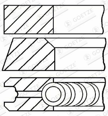 Кольца поршневые MB Sprinter 2.2CDI OM651 (83.00mm/STD) (2-1.75-2)