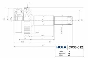 Комплект шарнірів, приводний вал