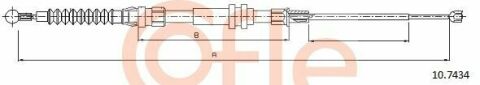 Трос ручного гальма зад. Caddy 10-Л = Пр. (1705/541)