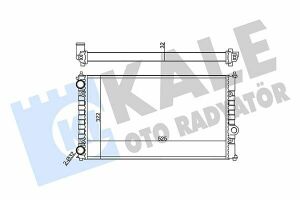 KALE VW Радіатор охолодження Caddy II,Polo,Seat 1.6/1.8