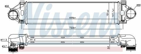 Интеркулер VOLVO S80(06-)2.0 D(+)[OE 31338474]