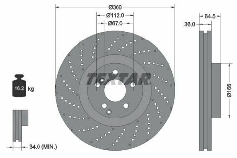 Диск гальмівний (передній) MB C-class (W204/W205)/E-class (W212/S212) 08- (360x36) PRO+ (перфорир.) Диск гальмівний (передній) MB C-class (W204/W205)/E-class (W212/S212) 08- (360x36) PRO+ (перфорир.)