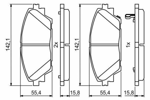 Колодки тормозные (передние) Mazda 3 13-/CX-3 15-