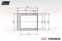 Поршень, корпус скобы тормоза