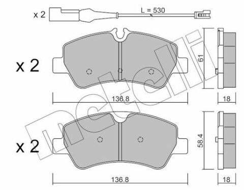 Тормозные колодки (задние) Ford Transit V363 13-/Transit Custom V362 12-