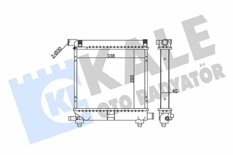 KALE DB Радиатор охлаждения W124/201 1.8/2.3 82-