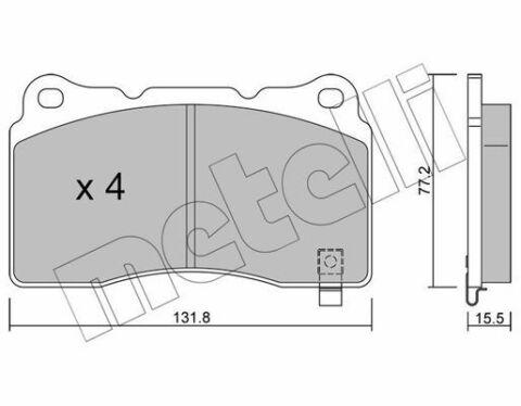 Колодки гальмівні (передні) Tesla Model S/X 13-(Brembo)