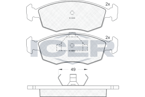 Тормозные колодки (передние) Ford Escort IV-VI 83-02/Sierra 82-95/Scorpio 85-94/Granada II 77-85