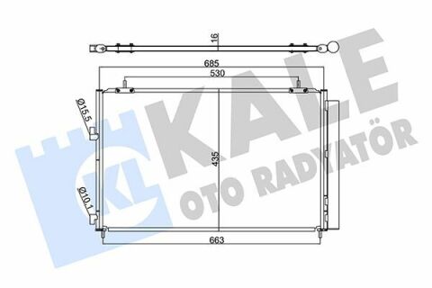 KALE TOYOTA Радиатор кондиционера Rav 4 IV 12-