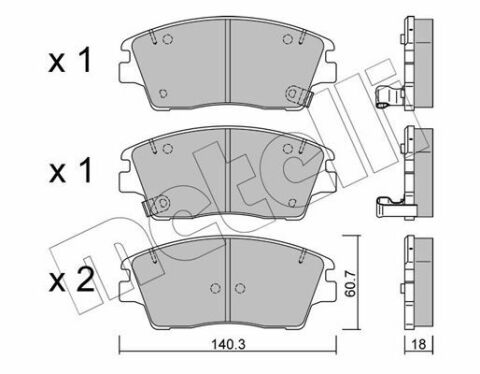 Колодки тормозные (передние) Hyundai ix35 13-/Tucson 15-/Elantra 16-/Kia Sportage 15-