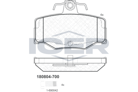 Колодки тормозные (задние) Nissan Almera 00-06/Primera 90-02