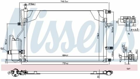 Конденсер VOLVO S60(00-)2.0 T(+)[OE 30676602]