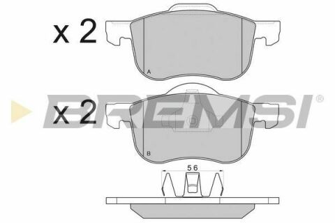 Тормозные колодки пер. Volvo S60/S80/V70/XC70 95-10 (ATE)