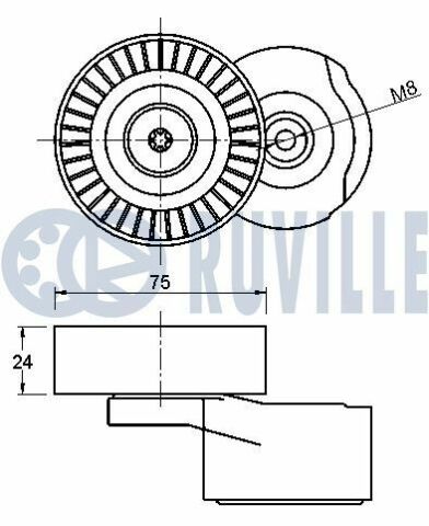 Ролик натяжной s60/s80/v70/cx70, land rover