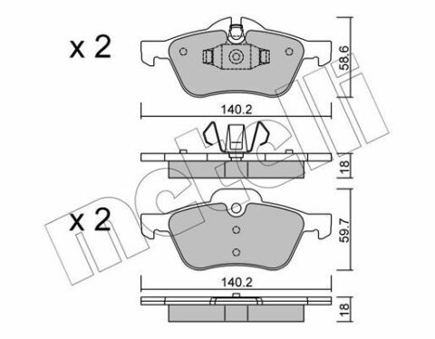 Колодки тормозные (передние) Mini Cooper/One 01-06