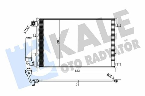 KALE NISSAN Радиатор кондиционера Qashqai 1.6 07-