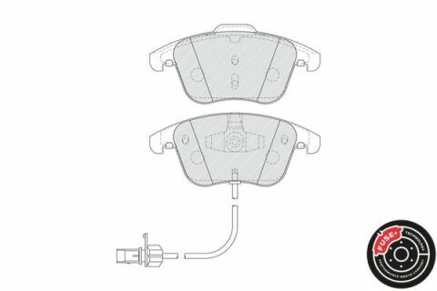 Тормозные колодки перед. A4 07-/Q5 12- (ATE)