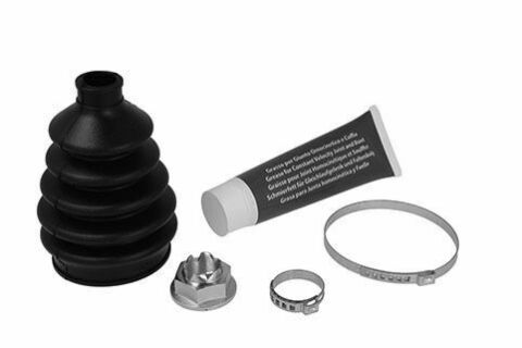 Пильовик шарніра рівних кутових швидкостей з елементами монтажу