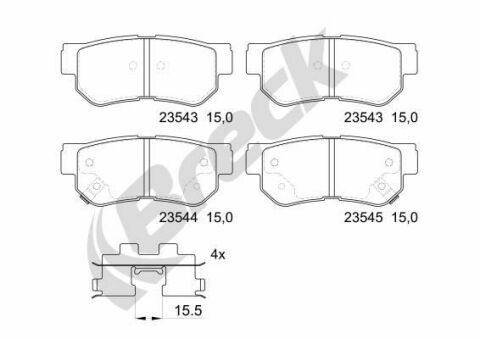 Колодки тормозные (задние) Hyundai Tucson 2.0 CRDi 04-10