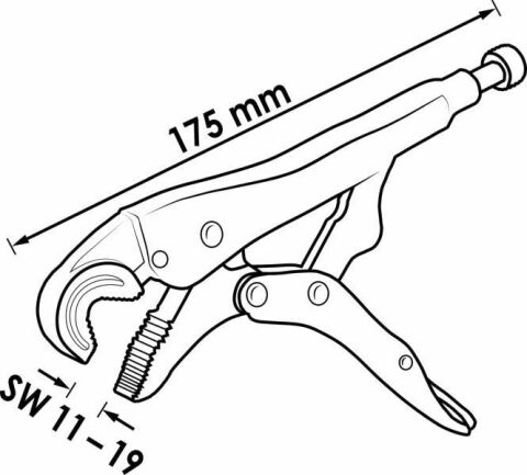 Ключ-зажим (175mm)