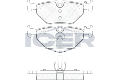 Колодки гальмівні (задні) BMW 3 (E36/E46) 90-06/Z4 (E85) 02-09/Rover 75 99-05/Saab 9-5 97-09