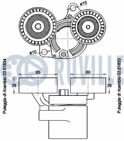 Механический натяжитель ремня 118d, 1120d, 320d, 330d