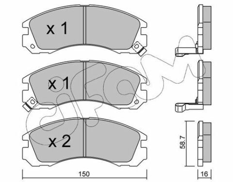 Тормозные колодки передние Pajero 90-,L200/400, Galant, Lancer MITSUBISHI